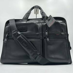 1〜【極美品】TUMI トゥミ ビジネスバッグ ブリーフケース レザー 本革 2way ブラック 黒 メンズ ビジネス A4収納 通勤 大容量 多機能