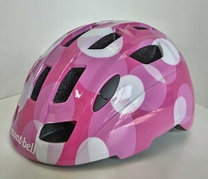 中古 montbell キッズ用サイクルヘルメット 48-52cm ピンク モンベル 自転車 サイクリング mont-bell