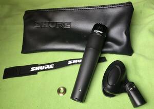 nt240413-006A7 SHURE シュア SM57 定番 楽器用 マイク 音出し確認OK ケース付き マイクホルダー付き 中古品 100円スタート！！！