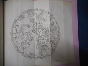 アンティーク、天文、星座早見盤、銅版画、1795年『デュプイのエジプト星図黄道12星座他　PL8』Star map, Planisphere, Celestial atlas