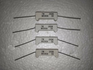 (6/8) 4個セット セメント抵抗 26Ω K 7W 固定抵抗 電力用抵抗 MICRON ミクロン