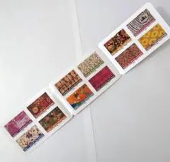 外国切手　フランス　世界の織物　切手帳