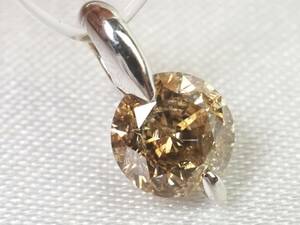 【3619P】鑑別付 K18WGホワイトゴールド 天然ダイヤモンド 0.4ct/0.4g ペンダントトップ