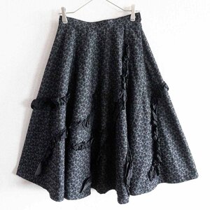 【極美品】tricot COMME des GARCONS 【2017AW/花柄刺繍 フリル スカート】S トリコ コムデギャルソン 2307125