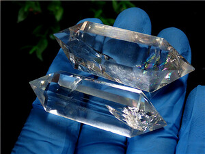 AAA級☆天然ハーキマーダイヤモンド水晶六角柱179B2-25B18B