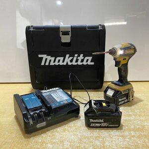 A♪ makita マキタ 充電式インパクトドライバ TD172DGX FY フラッシュイエロー 18V 6.0Ah バッテリ2個/充電器/ケース付 動作確認済