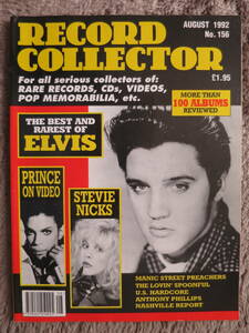 【Record Collector】1992年8月 Vol.156、Elvis Presley、Prince、Stevie Nicks、Anthony Phillips、Lovin’ Spoonful