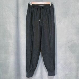 美品 2019-20 HERMS エルメス wool easy pant ウール 裾ジップ リブ イージー スラックスパンツ トラウザーズ size.38(M) ミディアムグレー