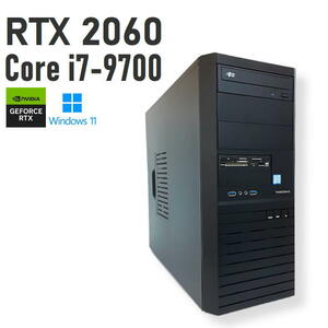 【中古ゲーミングPC】ドスパラ / GeFore RTX 2060 / Core i7-9700 / 16GB / NVMe SSD 500GB + HDD 500GB / Windows11