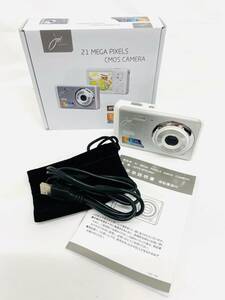 D6794*2　極美品　joyeux　ジョワイユ　21MEGA PIXELS CMOS CAMERA　JOY510FESWH　コンパクトデジタルカメラ　箱・コード・保管袋付き