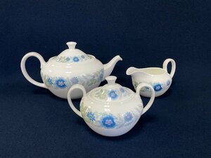 ［道］WEDGWOOD ウェッジウッド クレメンタル ティーポット ミルクピッチャー シュガーポット 3点セット