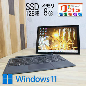 ★中古PC 高性能8世代4コアi5！M.2 NVMeSSD128GB メモリ8GB★SURFACEPRO6 Core i5-8350U Webカメラ Win11 MS Office2019 H&B★P69911