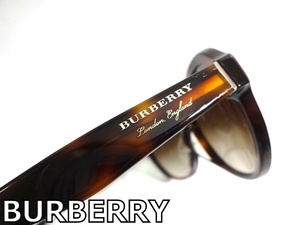 X4E011■本物■ バーバリー BURBERRY イタリー製 ブラウンべっ甲柄 サングラス メガネ 眼鏡 メガネフレーム