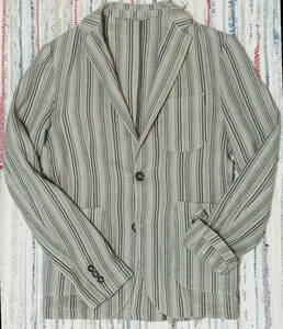 MARCIANO/マルアシーノ GUESS リネン100% ジャケット イタリア製 使用少 46サイズ 改本切羽