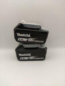 動作品 2個 マキタ Makita 純正 Li-ion バッテリー　BL1860B 6.0Ah 18V BL1860 雪マーク バッテリー インパクトドライバー 42 検索) 美品