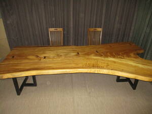 Z089■　　モンキーポッド　巨大サイズ　テーブル　板　　ローテーブル 　ダイニング　 カウンター　 座卓 天板 　無垢　一枚板　