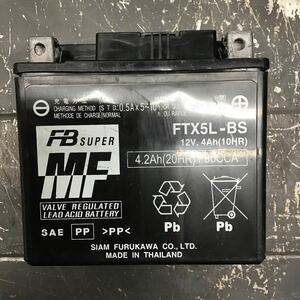 H61-7 バイク用　バッテリー　FTX5L-BS YTX5L-BS 中古　良品　テスターにて測定済み