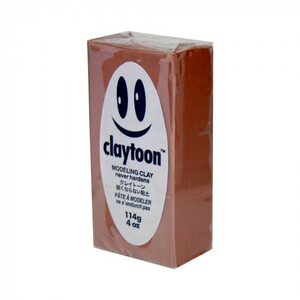 MODELING CLAY(モデリングクレイ)　claytoon(クレイトーン)　カラー油粘土　ブラウン　1/4bar(1/4Pound)　6個セット /a