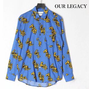 【新品】即決★ OUR LEGACY ★アワー レガシー プリントシャツ 長袖シャツ シェルボタン 貝 イタリア製 ビームス購入 ブランド 海外