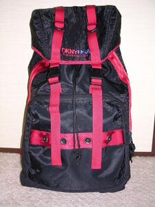 90s ダナキャラン DKNY USA EQUIPMENT バックパック 黒/赤 vintage old リュック バッグ