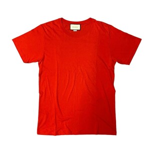 極 美品 レア GUCCI グッチ シェリーライン GG ロゴ プリント 半袖 Tシャツ カットソー コットン 綿 メンズ レディース レッド 赤 24747
