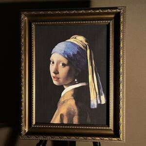 プリントアート フェルメール 真珠の耳飾りの少女 絵画 額付き インテリア