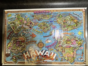 『1972 ヴィンテージ ハワイ ポスター Hawaii Poster Map Vintage Hugh Baker Cartoon Illustrated Hawaiian Islands』