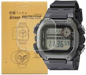 【3枚入】 For DW-291対応腕時計用TPU保護フィルム透過率キズ防止気泡