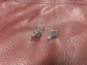 クロムハーツ ピアス クロス CHROME HEARTS ダガーハートフローラルネックレスペンダント 　silver シルバー　925 CH クロス　