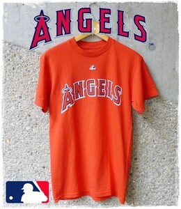 メンズ　MLB　半袖　Tシャツ　LA ANGELS　アナハイム　エンジェルス　#27　マイク・トラウト　アメリカ　インポート　野球　メジャー　S