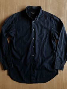 RRL ブラックサテンシャツ M モールスキンのような上質なコットンサテン　(ラルフローレンデニムシャツビンテージ