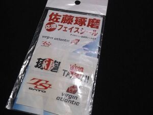 ■送料２3０円■ 佐藤琢磨　応援フェイスシール　virgin atlantic 　sato takuma