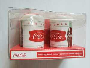 コカ・コーラ 調味料入れ　陶器　ホワイト　ペアセット