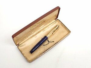 万年筆 SHEAFFER シェーファー PFM-III 青軸 ペン先14K ケース付 ∩ 6DEBC-93