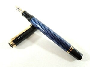 PELIKAN/ペリカン/万年筆/スーベレーン M400/ペン先:14C-585 F/縦縞/ブルー/文房具/筆記用具