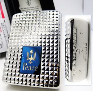 ピース Peace ダイヤモンドカット Armor アーマー zippo ジッポ 2007年 未使用