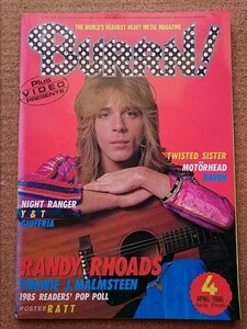 BURRN!1986年4月号★ランディ・ローズ 送料185円～