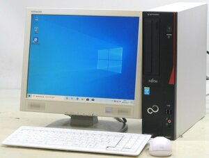 富士通 ESPRIMO D582/Ｇ FMVD04004 ■ 15インチ 液晶セット ■ Pentium-G2020/DVDROM/省スペース/Windows10 デスクトップ