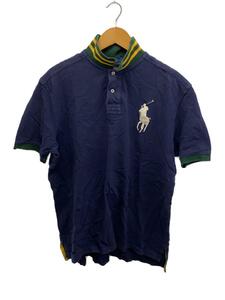 POLO RALPH LAUREN◆ポロシャツ/XL/コットン/NVY/無地