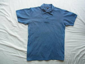 NIGEL CABOURN 　ナイジェル ケーボン　コットン天竺　ミリタリーテイスト　プルオーバーシャツ　サイズ 46　日本製　ブルー