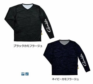 がまかつ　GM3662 NFZロングスリーブTシャツ S ブラックカモフラージュ