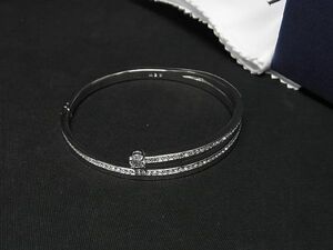 ■新品■未使用■ SWAROVSKI スワロフスキー ラインストーン バングル ブレスレット アクセサリー レディース シルバー系 AH4995オZ