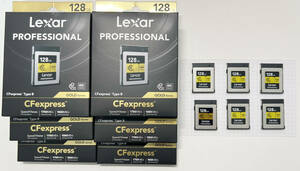 6枚セット【10回程使用/動作確認済】LEXAR (レキサー) CFexpress TypeB メモリーカード 128GB GOLD 