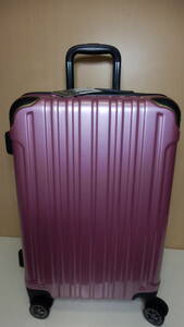 ワイズリー wise:ly スーツケース　超軽量双輪　容量50-59L　ジッパー 拡張型 TSAロック錠 338-2201 容量50-59L　ピンク