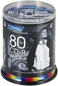 バーベイタムジャパン(Verbatim Japan) 音楽用 CD-R 80分 100枚 ホワイトプリンタブル 48倍速 MUR8