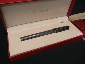 1円 S.T.Dupont エス・テー・デュポン ペン先18K 750 18金 万年筆 筆記用具 文房具 ステーショナリー シルバー系×ゴールド系 FA7448