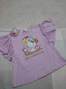 新品 未使用 SANRIO キティ 90 半袖 Tシャツ 半袖Tシャツ カットソー 女の子 パジャマ 部屋着 コットン トップス フリル 即決 送料無料