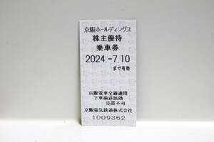 ☆ 京阪ホールディングス・株主優待乗車券 2024年7月10日まで有効 ☆