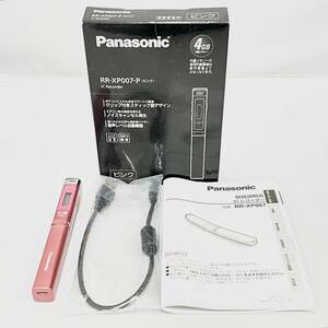 BCg173R 60 使用少 Panasonic RR-XP007 ICレコーダー クリップ付スティック型 ピンク 内蔵メモリー4GB ボイスレコーダー PCM MP3