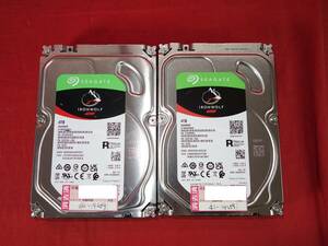 SEAGATE　IRONWOLF　ST4000VN008 【4TBx2】 中古 SATA 3.5インチ 内蔵ハードディスク 【10日間保証】